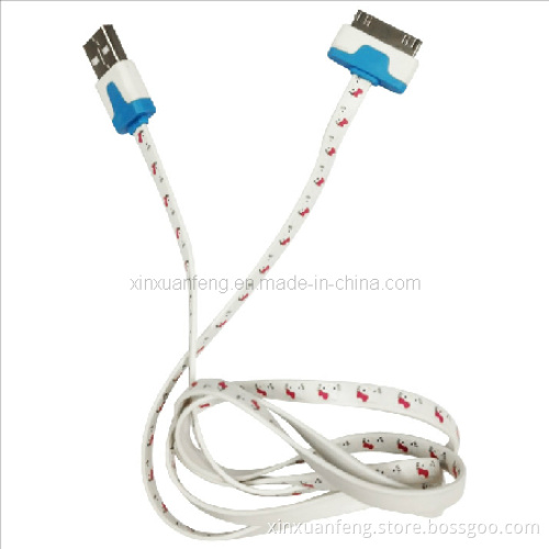 Hello Kitty Flat USB Cable for iPhone iPod